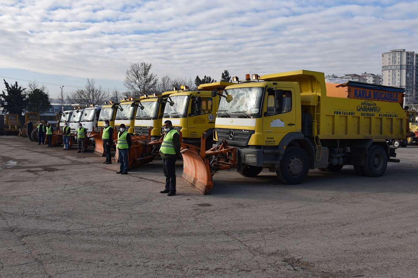 Gaziantep’te kar yağışı öncesi tedbirler alındı